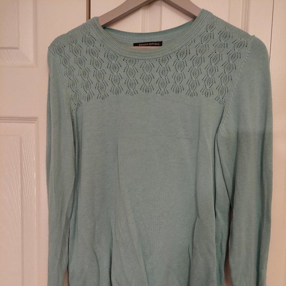 Banana Republic Mint Green Sweater Size Large - Picture 2 of 5